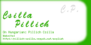 csilla pillich business card